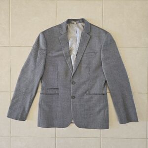 EXPRESS Mens 40R Slim fit Photograohe Suit Jacket Blazer Solid Gray